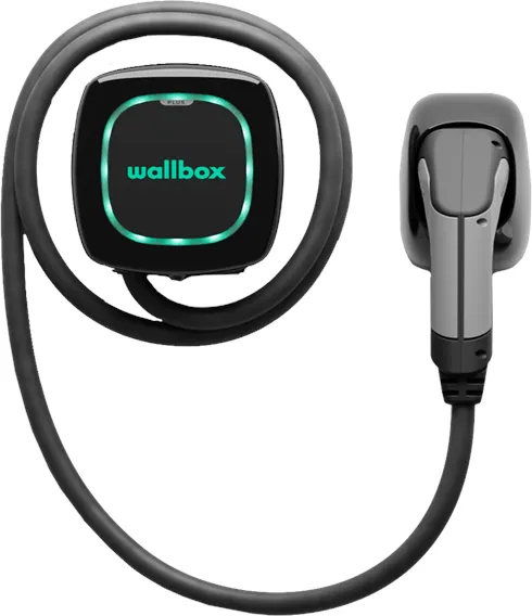 Wallbox Pulsar Plus įkrovimo dėžė su „Wi-Fi“, 22 kW, 7 metrai, 2 tipo, juoda