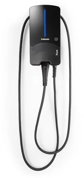 Webasto Pure įkrovimo dėžė 22 kW Type 2 Black Edition su 4,5 m kabeliu - integruotas Type B nuotėkio srovės jungiklis