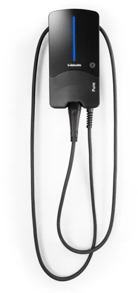 Webasto Pure įkrovimo dėžė 22 kW Type 2 Black Edition su 7 m kabeliu – integruotas Type B nuotėkio srovės jungiklis